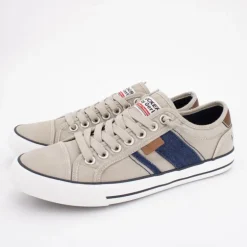 Baskets de ville souple tissu gris à lacets DOCKERS BY GERLI