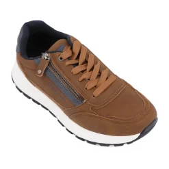 Baskets effet daim avec zips semelle blanche Homme TOM TAILOR