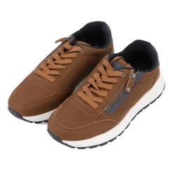 Baskets effet daim avec zips semelle blanche Homme TOM TAILOR