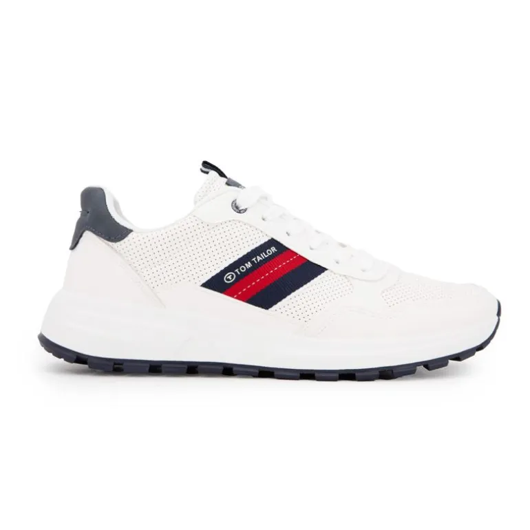 Baskets en tissu à lacets avec bandes colorées Homme TOM TAILOR
