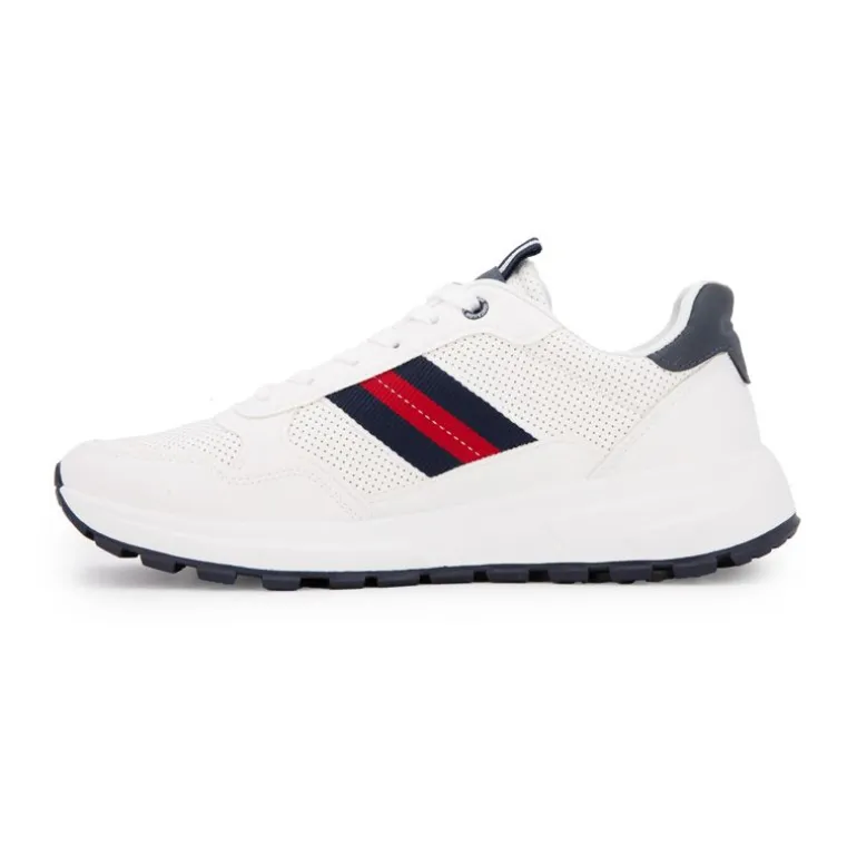 Baskets en tissu à lacets avec bandes colorées Homme TOM TAILOR