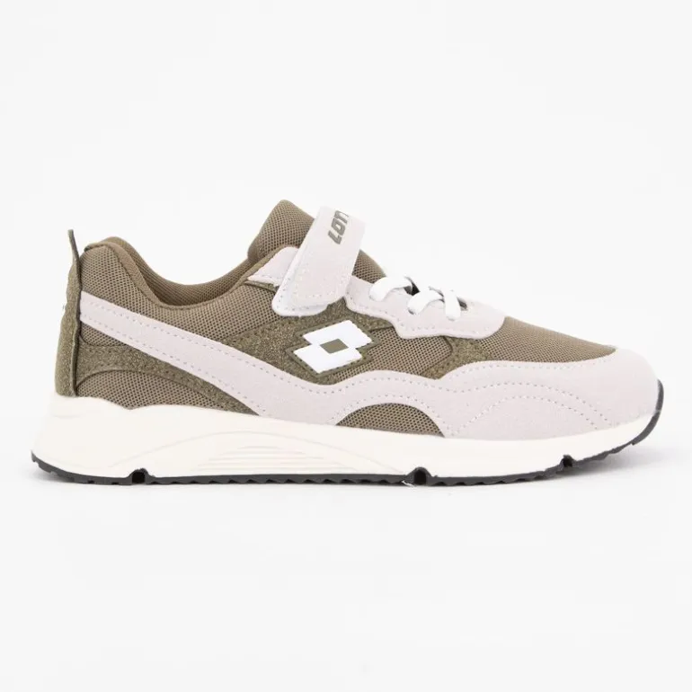 Baskets en toile avec scratch à empiècements Enfant LOTTO