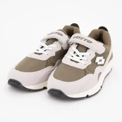 Baskets en toile avec scratch à empiècements Enfant LOTTO