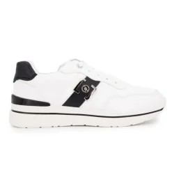 Baskets en toile blanches avec logo doré Femme TOM TAILOR