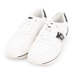 Baskets en toile blanches avec logo doré Femme TOM TAILOR