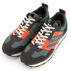 Baskets foster cuir évolution avec rayures Homme PEPE JEANS