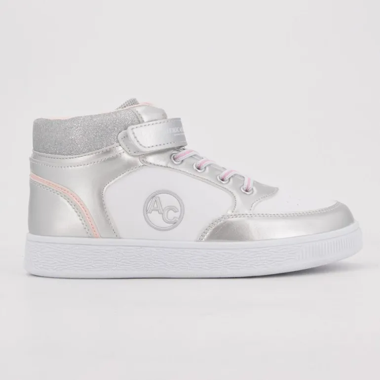 Baskets hautes à paillettes avec scratch Enfant AMERICAN COLLEGE