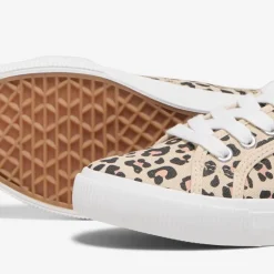 Baskets imprimé léopard nicola cream coton Femme ONLY