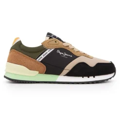 Baskets london class b lacets beiges semelle vert pastel Enfant PEPE JEANS