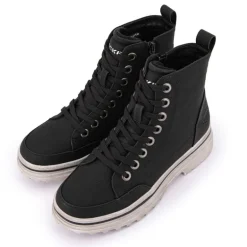 Baskets montantes à lacets zippées semelle crantée blanche usée Femme DOCKERS BY GERLI