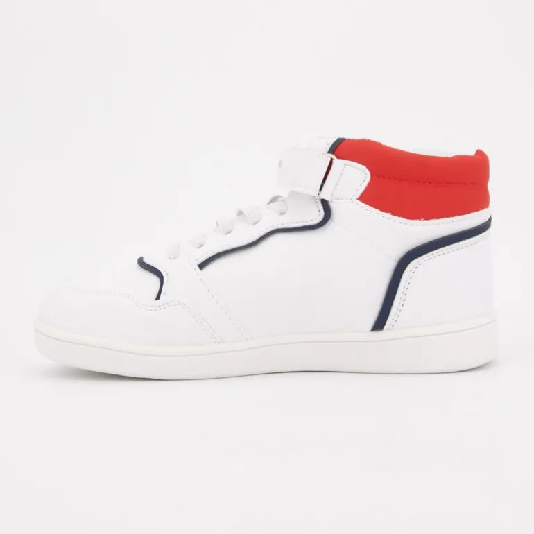 Baskets montantes avec lacets new york cheval brodé coloré Enfant AMERICAN COLLEGE