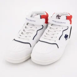 Baskets montantes avec lacets new york cheval brodé coloré Enfant AMERICAN COLLEGE