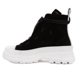 Baskets montantes cuir semelle épaisse blanc Femme ICECOOL SAINT TROPEZ