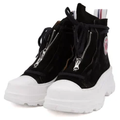 Baskets montantes cuir semelle épaisse blanc Femme ICECOOL SAINT TROPEZ