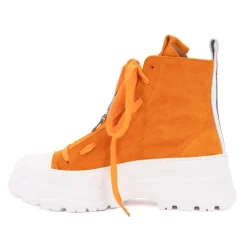 Baskets montantes cuir semelle épaisse blanc Femme ICECOOL SAINT TROPEZ