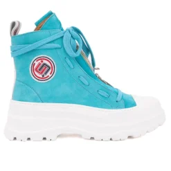 Baskets montantes cuir semelle épaisse blanc Femme ICECOOL SAINT TROPEZ