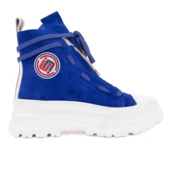 Baskets montantes cuir semelle épaisse blanc Femme ICECOOL SAINT TROPEZ