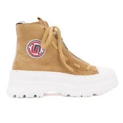 Baskets montantes cuir semelle épaisse blanc Femme ICECOOL SAINT TROPEZ