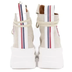 Baskets montantes cuir semelle épaisse blanc Femme ICECOOL SAINT TROPEZ