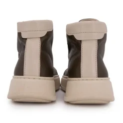 Baskets montantes kaki vert semelle épaisse Homme URBAN