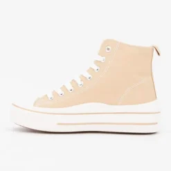 Baskets montantes toile unie melvina Femme BURTON OF LONDON