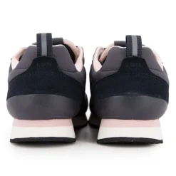 Baskets navy à lacets intérieur rose pastel Femme PEPE JEANS