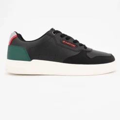 Baskets noires détail coloré à lacets Homme LOTTO