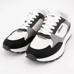 Baskets noires semelle blanche à lacets blancs Femme ELLESSE