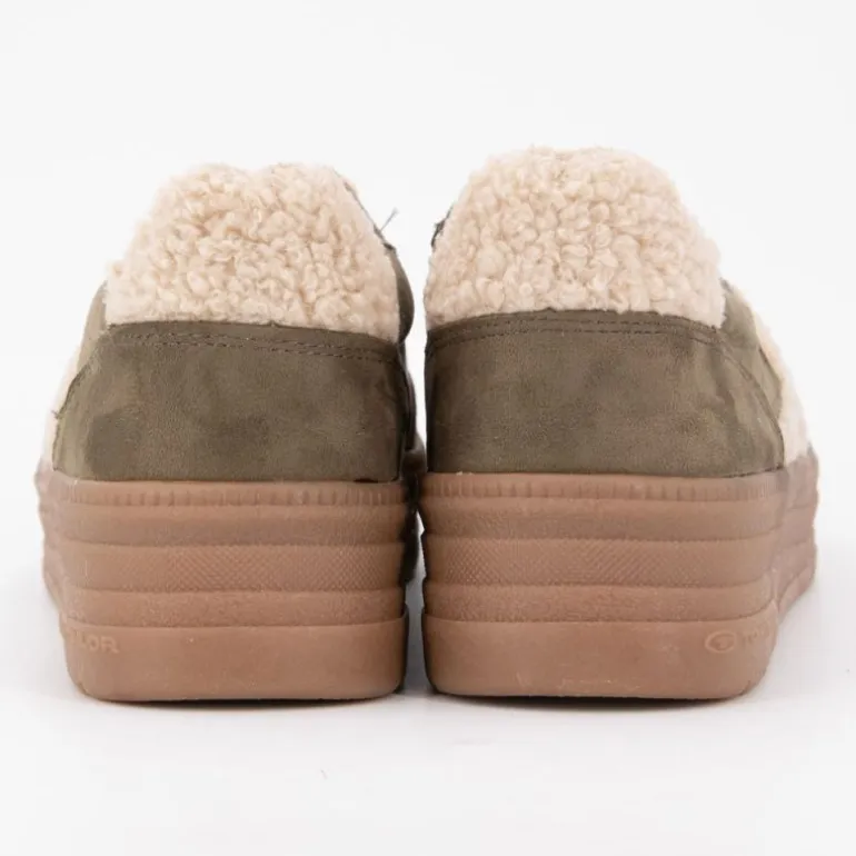 Baskets plateforme crantée motif étoile moutonné Femme TOM TAILOR