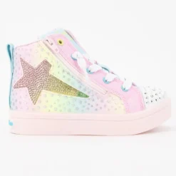 Baskets rainbow pailettes à strass avec zip Enfant SKECHERS