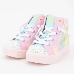 Baskets rainbow pailettes à strass avec zip Enfant SKECHERS