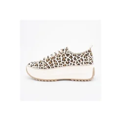 Baskets semelle épaisse imprimé léopard à lacets Femme TOM TAILOR