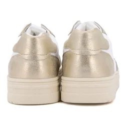 Baskets silver à lacets semelle crème Femme TOM TAILOR