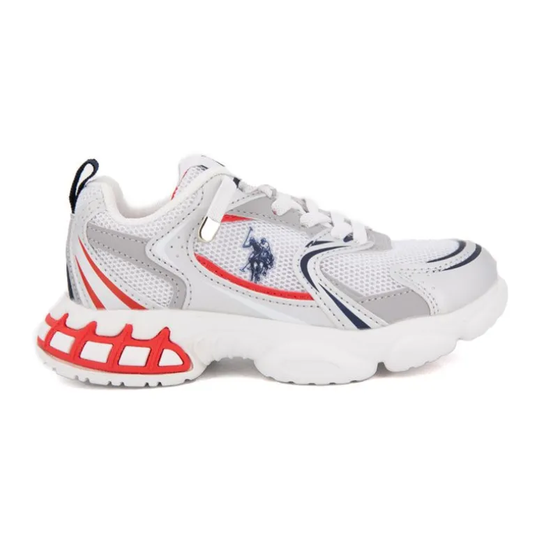 Baskets streetwear tissu avec touches de couleur Enfant US POLO