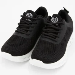 Baskets toile à lacets bi color semelle à motif Femme KELARA