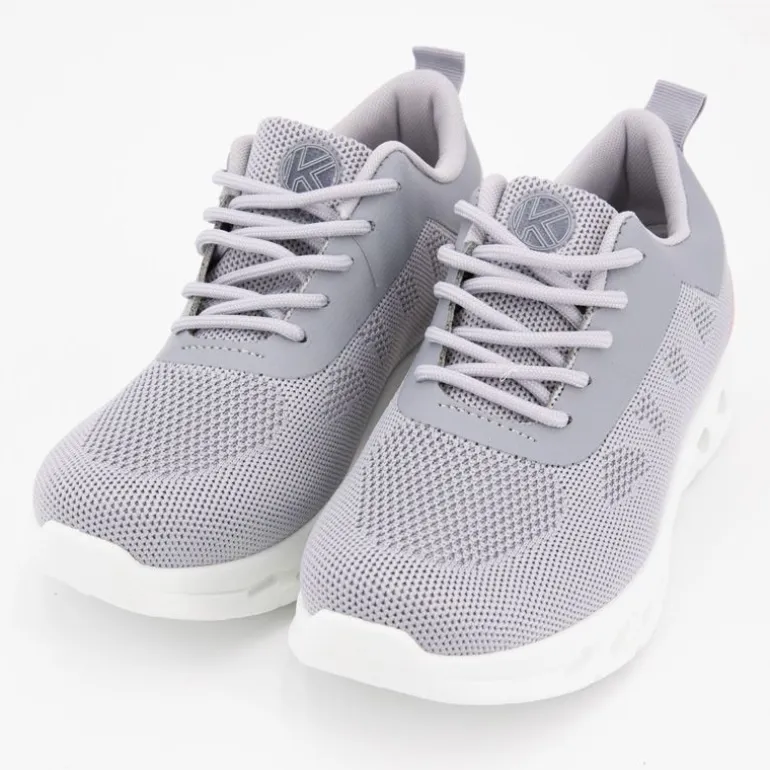 Baskets toile à lacets bi color semelle à motif Femme KELARA