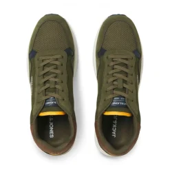 Baskets toile beech à lacets semelle blanche crantée Homme JACK & JONES