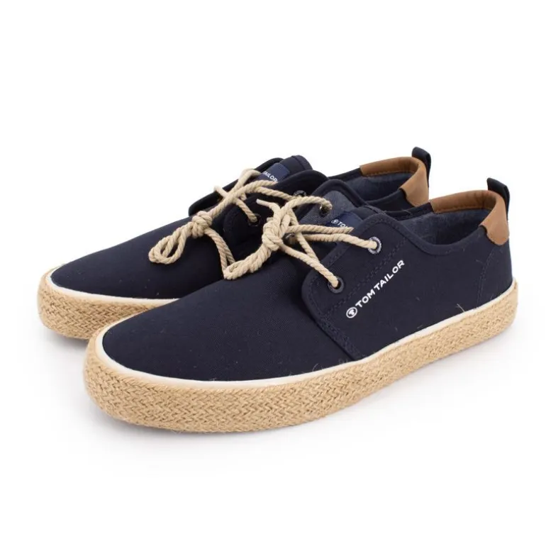 Baskets toile espadrille navy à lacets Homme TOM TAILOR