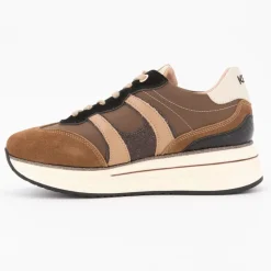 Baskets toile semelle plateforme silvia cuir à lacets Femme KEYS