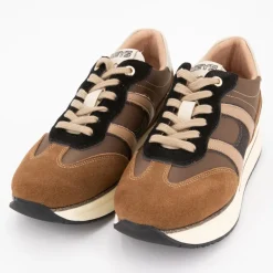 Baskets toile semelle plateforme silvia cuir à lacets Femme KEYS