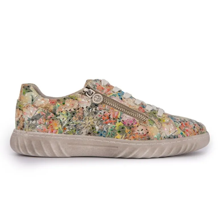 Baskets toile strass coloré multicolore avec lacets Femme ROMIKA