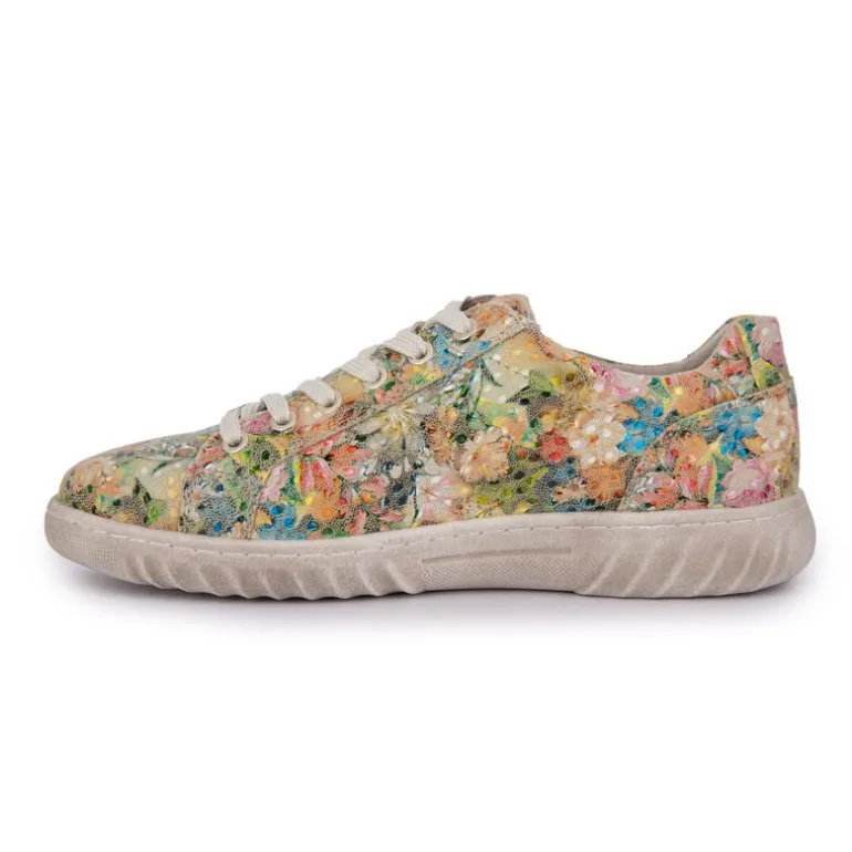Baskets toile strass coloré multicolore avec lacets Femme ROMIKA