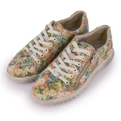 Baskets toile strass coloré multicolore avec lacets Femme ROMIKA