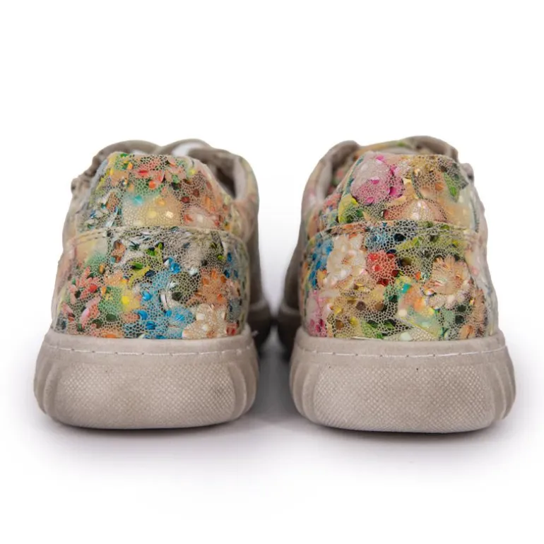 Baskets toile strass coloré multicolore avec lacets Femme ROMIKA