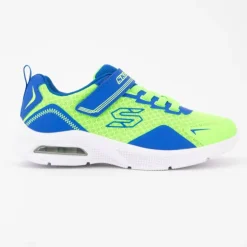 Baskets toile vert fluo avec scratch Enfant SKECHERS