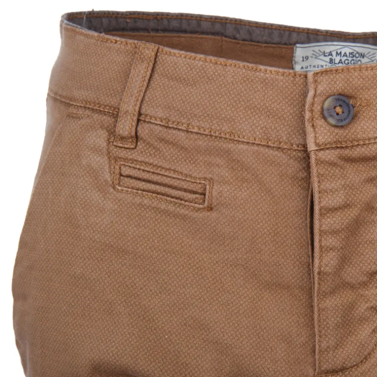 Bermuda chino coton stretch armuré Varen Homme BLAGGIO