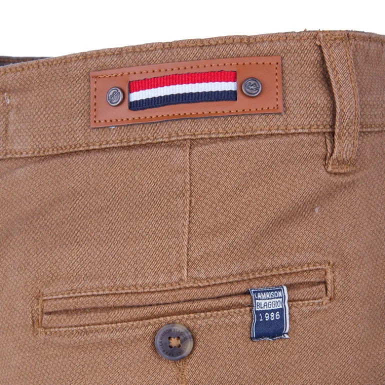 Bermuda chino coton stretch armuré Varen Homme BLAGGIO