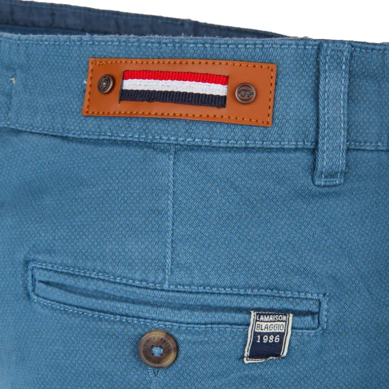 Bermuda chino coton stretch armuré Varen Homme BLAGGIO