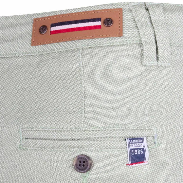 Bermuda chino coton stretch armuré Varen Homme BLAGGIO