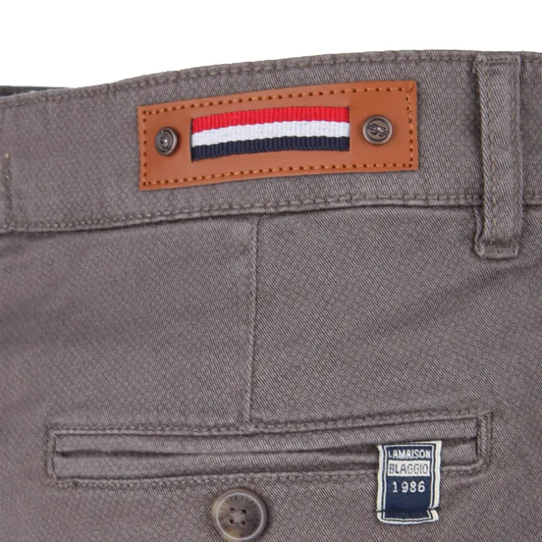 Bermuda chino coton stretch armuré Varen Homme BLAGGIO